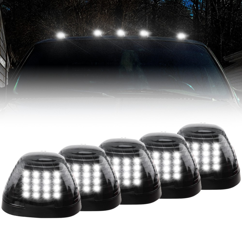 LED Smoked Cab Roof Marker Lights Kit For Ford F450 F250 F350 Super Duty 1999-16