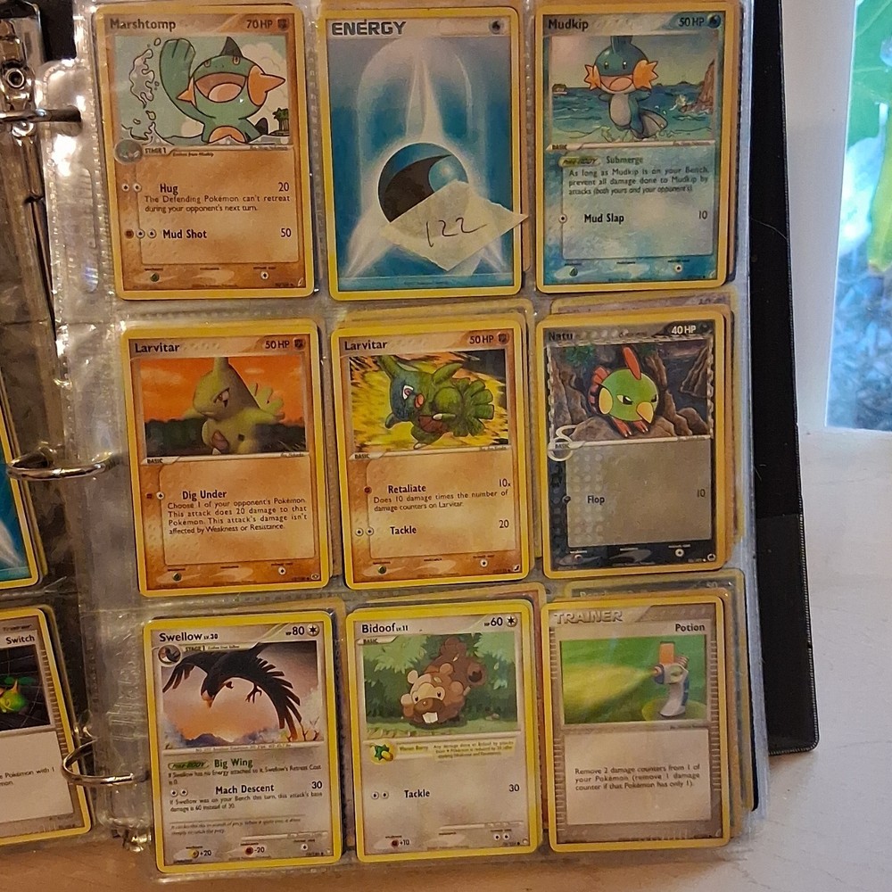 Pokémon TCG 2006 Lot of 9, Marshstomp, Mudkip, Larvitar, Natu, Swellow