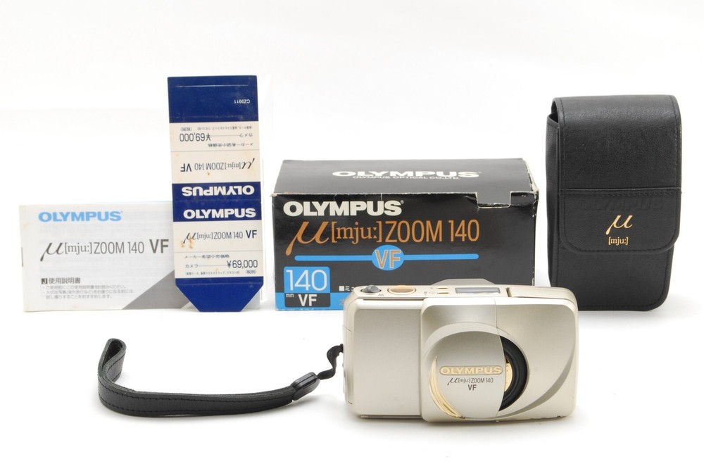 Olympus mju µ zoom 140 VF 35mm film camera with box EXC+5 condition from Japan