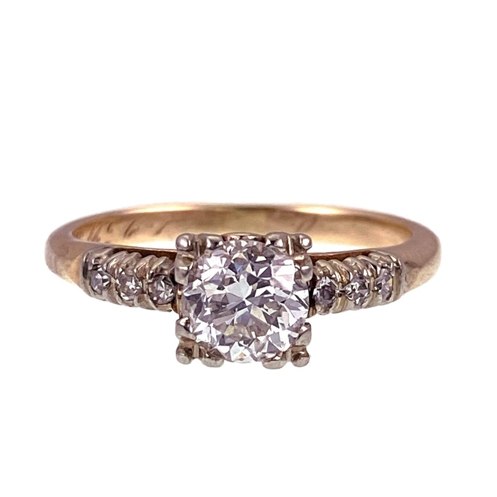 Vintage 14K & Diamond Engagement Ring