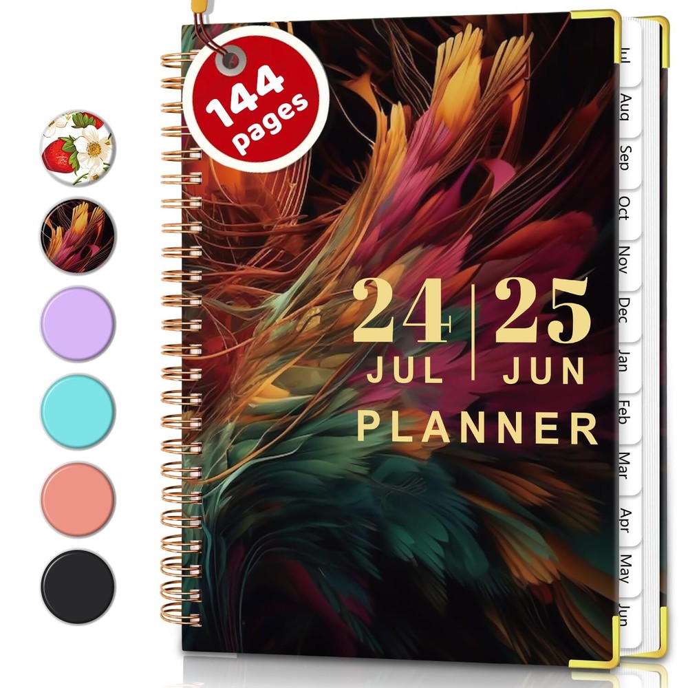 Weekly & Monthly Planner 2024-2025 - JULY 2024 to JUNE 2025 Academic Planner ...