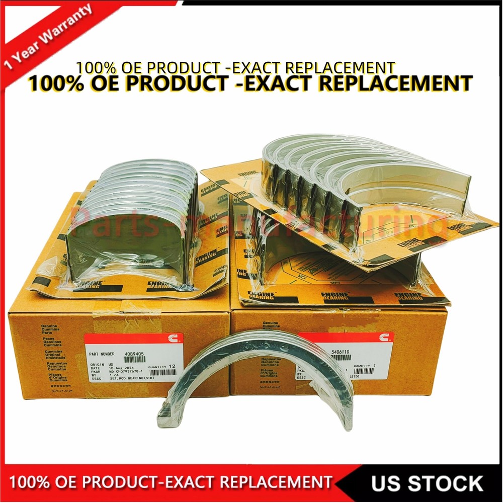 OEM FOR Cummins ISX Main And Rod Bearing Std 5406110  4089405 Set 1 Engine.