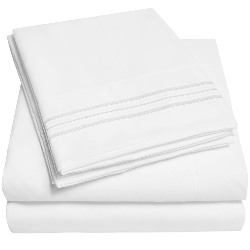 1500 Supreme Collection Queen Sheet Sets White - Luxury Hotel Bed Sheets and ...