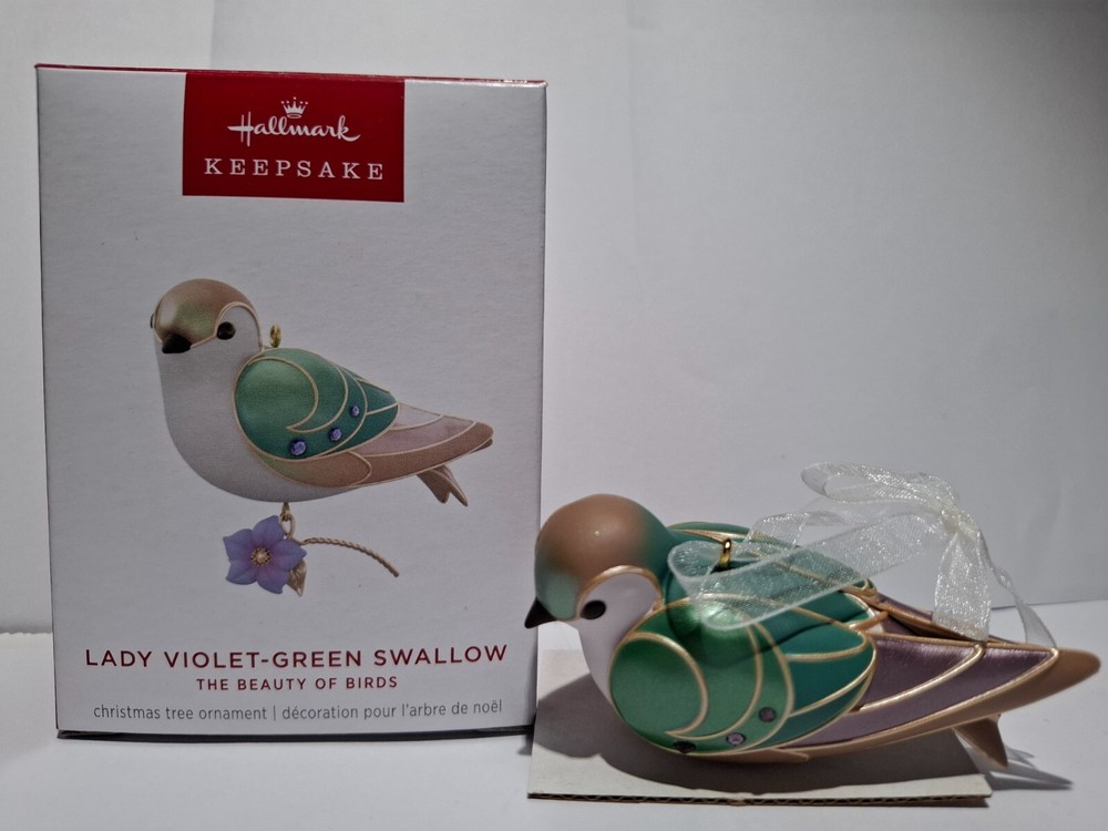 2024 Hallmark Beauty of Birds Violet-Green Swallow Limited Edition Ornament