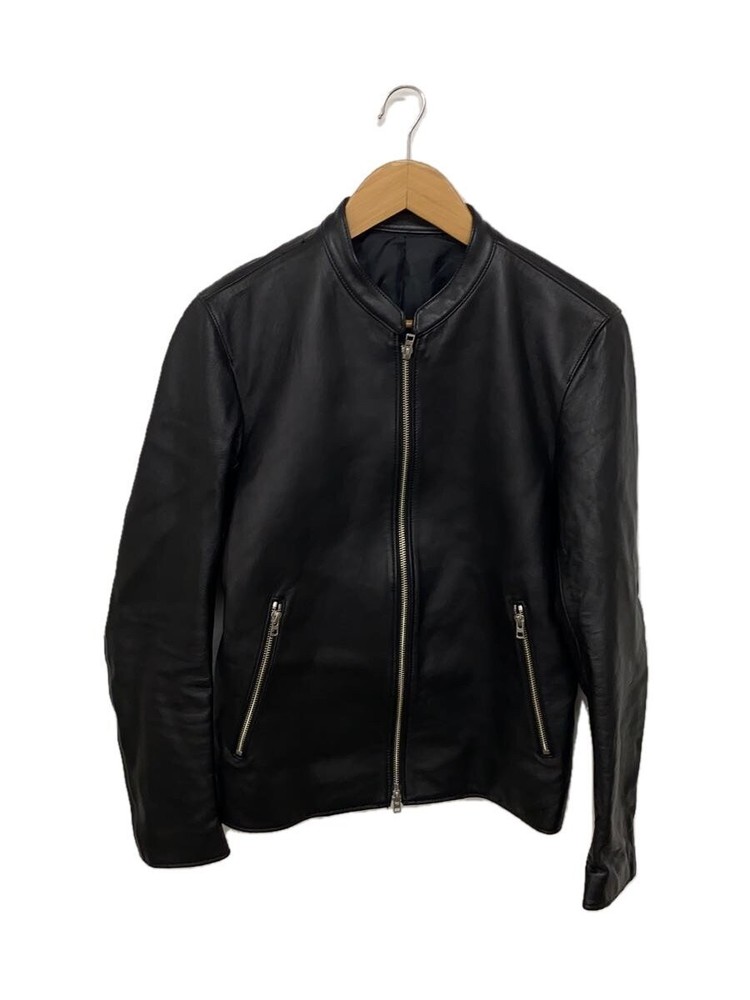 Lidnm Black Sheepskin Leather Blouson Jacket Size M Style L18Ss-17 2246