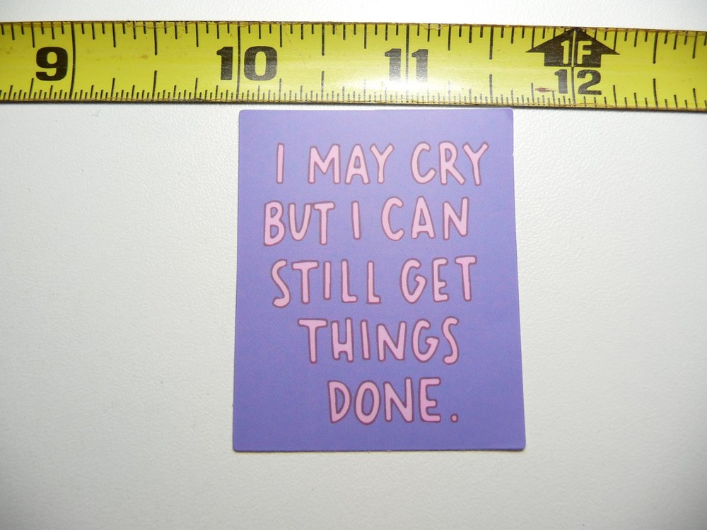 Motivational Positive Decal Sticker - Cry Yet Achieve More Daily