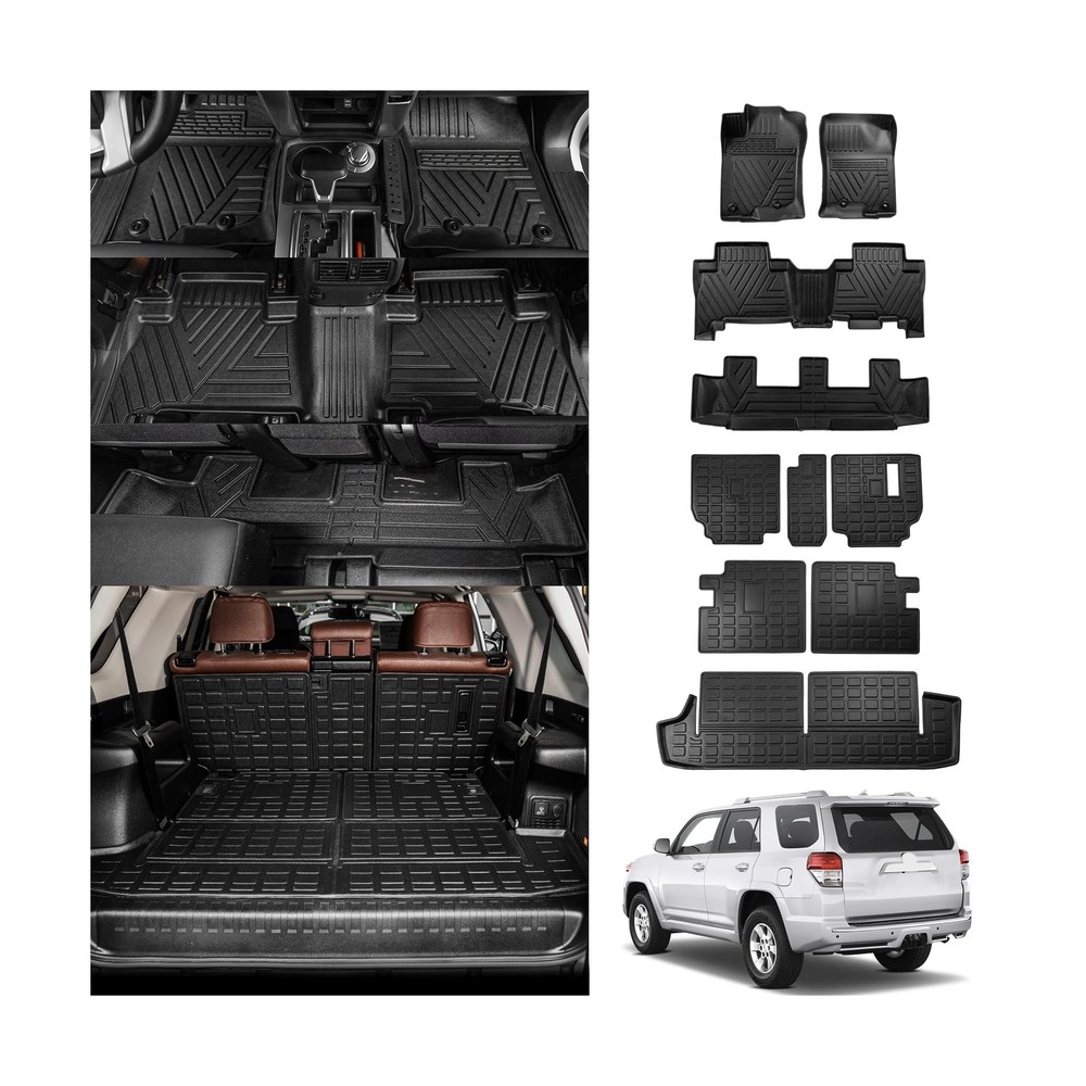 Floor Mats Compatible with 2013-2024 Toyota 4 Runner 7 Seat Cargo Mat Liner B...