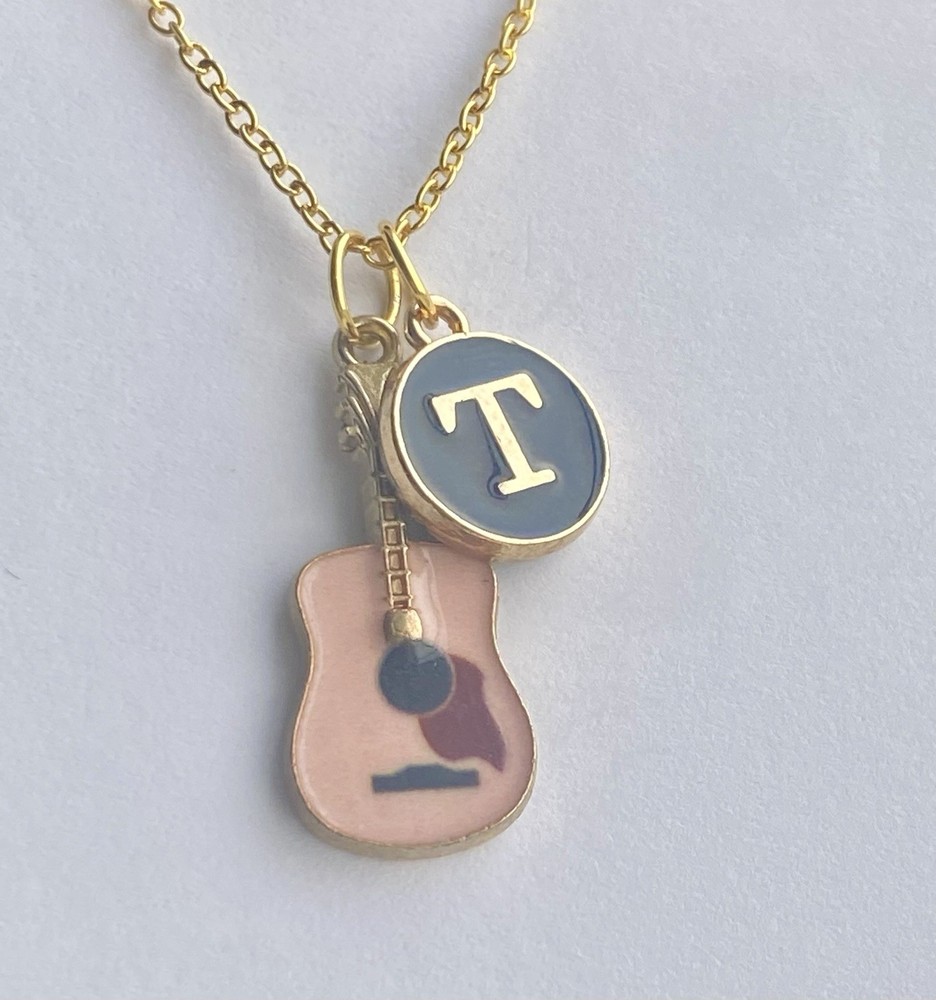 Personalized Acoustic Guitar Necklace Custom 18” Chain
