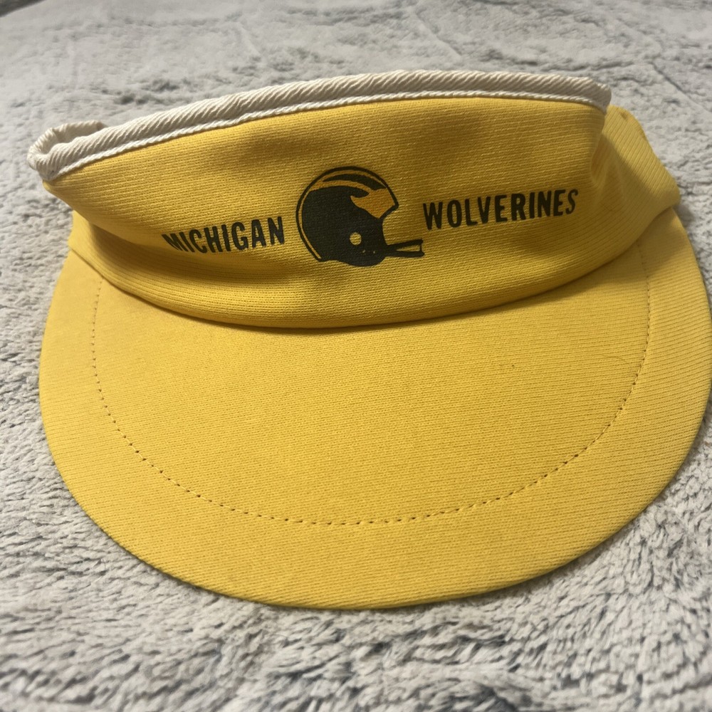 Vintage 60s 70s Michigan Wolverines Football Visor Rare UM Collectible