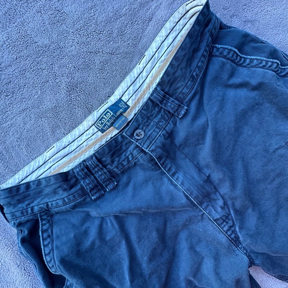 Polo by Ralph Lauren Men’s Cargo Shorts Size 35 Blue Utility Cotton Pockets Work