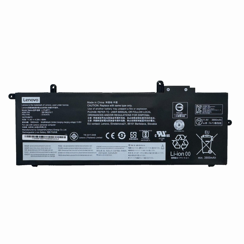 Genuine 01AV470 01AV485 01AV471 Battery For Lenovo ThinkPad X280 A285 SB10K97619