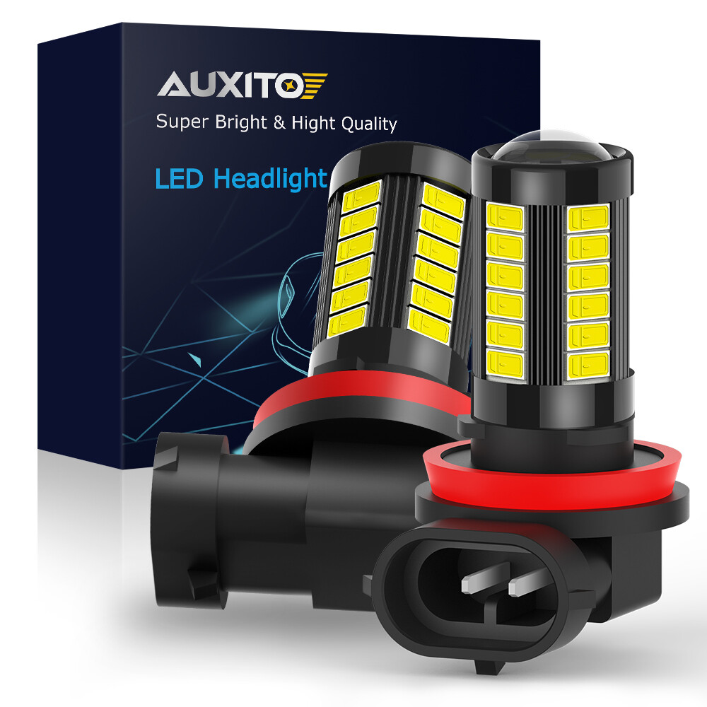 2/4x AUXITO LED Fog Light Bulb H8 H11 Fog Light Bulb White 6000K High Power Lamp