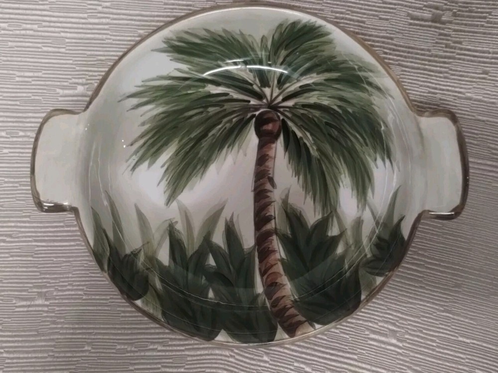 Kona Tabletops  Unlimited  Tapas Plate,  Palm Trees ,Hand painted , Replacements