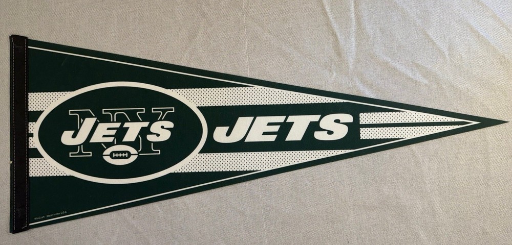 NFL New York Jets Wincraft Premium 12x 30 Roll & Go Felt Pennant Football