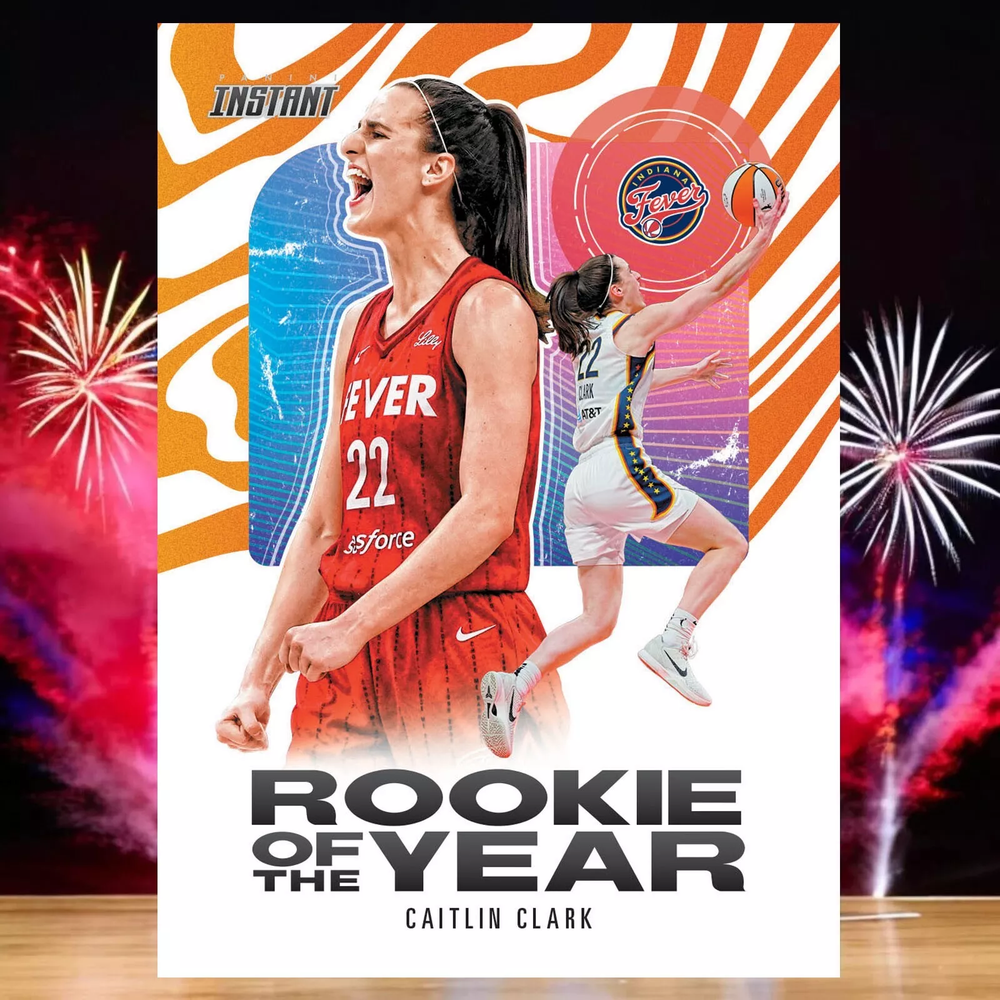 PRESALE CAITLIN CLARK ROOKIE OF THE YEAR 2024 Panini Instant #CCROY WNBA RC-image