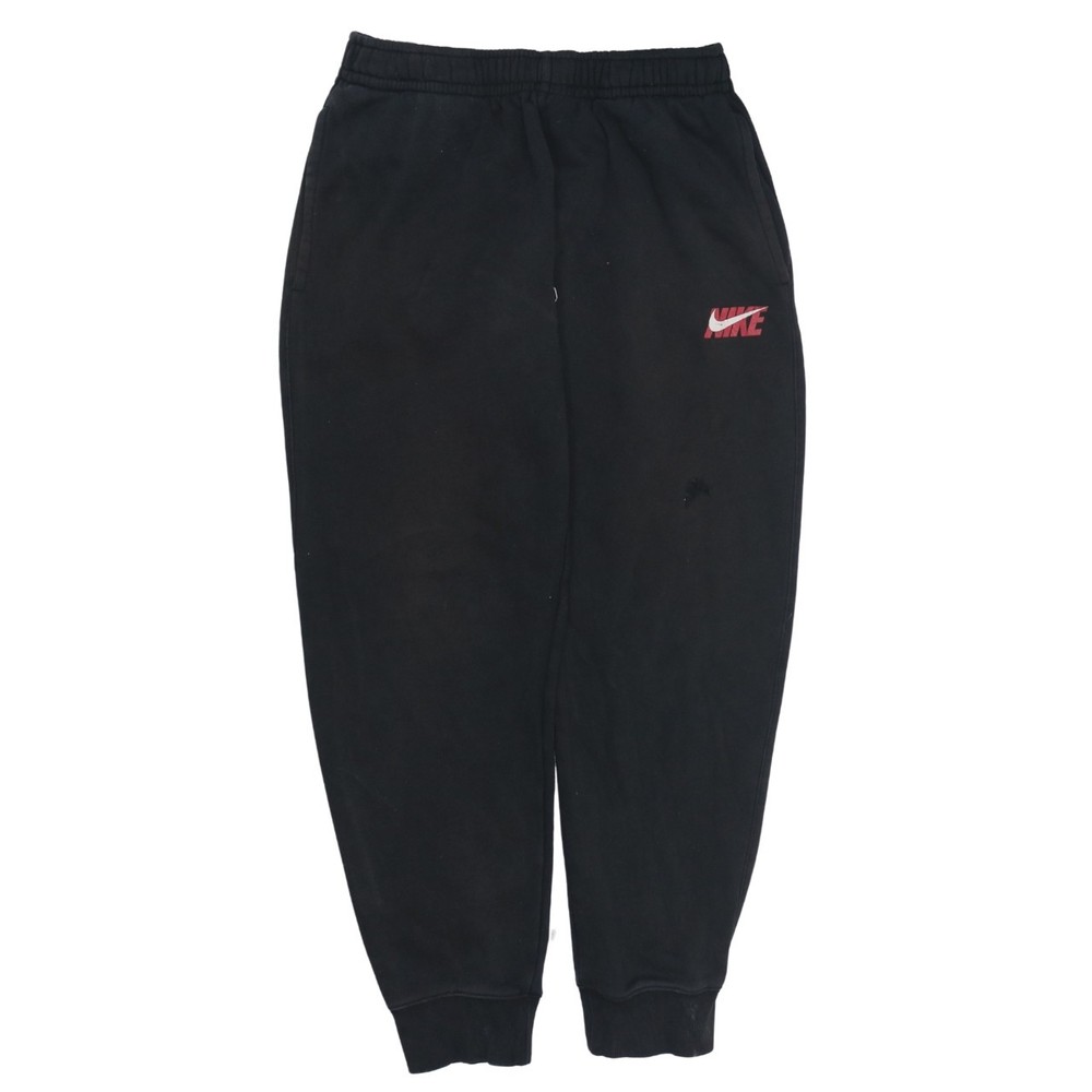 Nike Mens Joggers Black Fleece Embroidered Swoosh Elastic Waist Tapered M