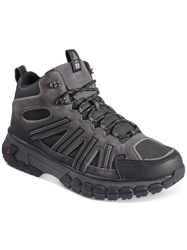 BASS OUTDOOR Mens Gray 1Platform Peak Hiker 2 Leather Hiking Boots 10 M