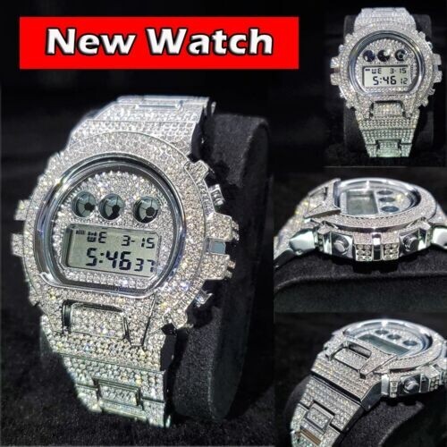 18K Gold IPS Plated LED Digital Hip Hop Bling Watch for Men