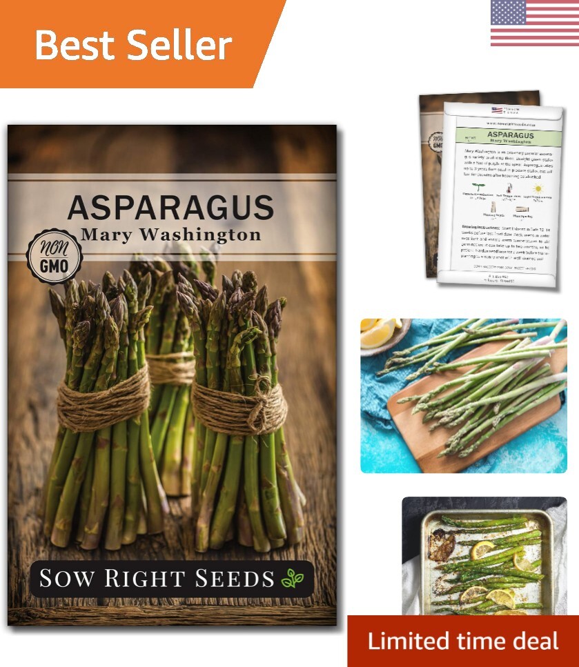 Mary Washington Asparagus Seed for Planting - Non-GMO Heirloom Packet with In...