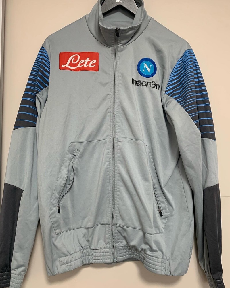 SSC NAPOLI RETRO TRAINING TOP ZIP 2014/2015