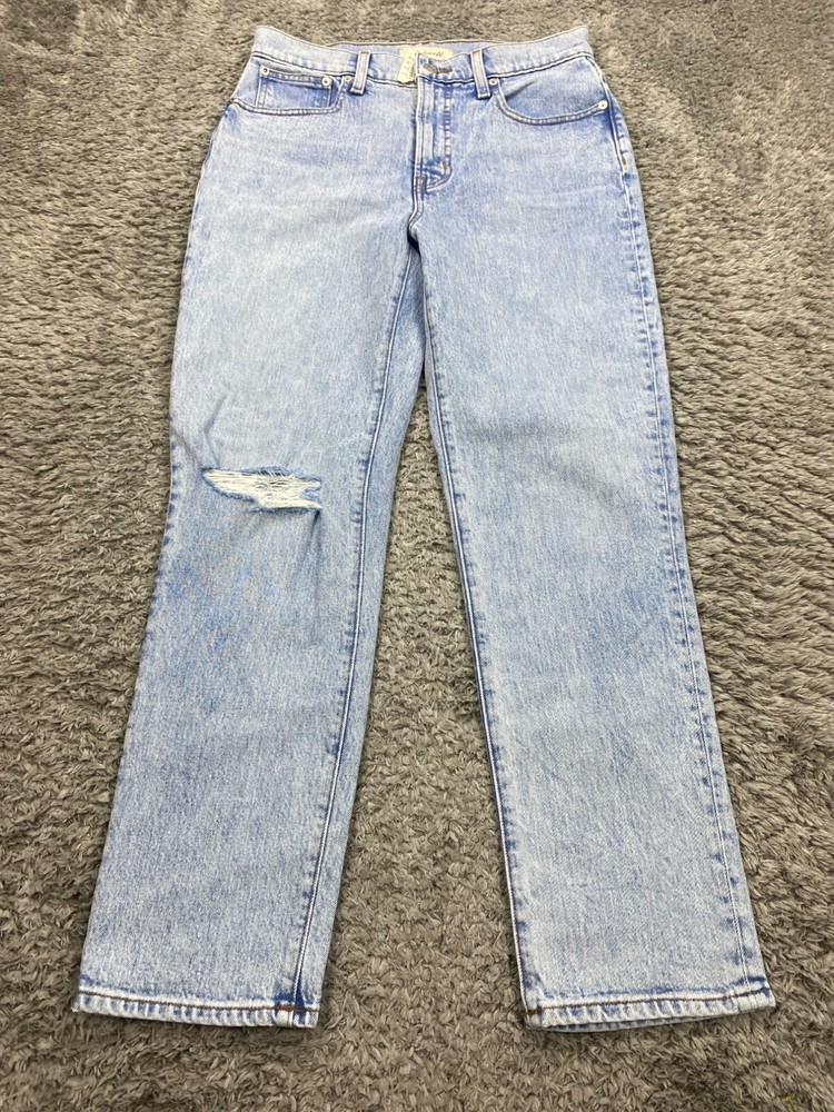 Madewell High Rise Distressed Vintage Crop Mom Jeans NWT Size 27