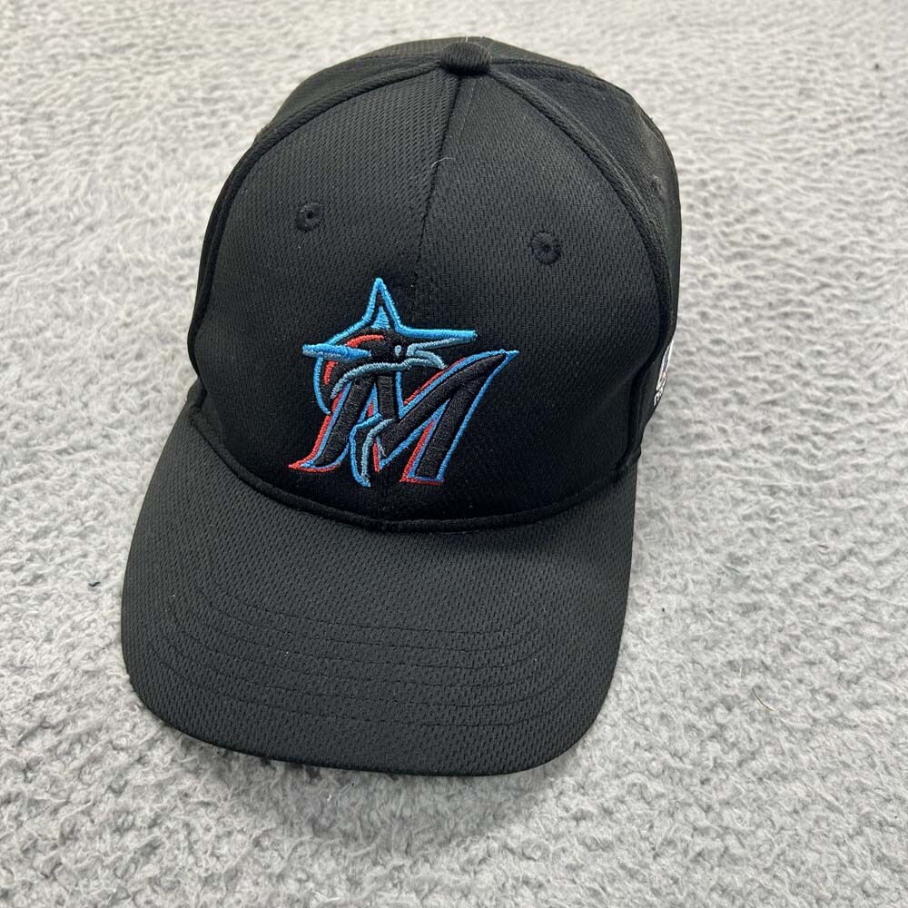 Youth Miami Marlins MLB Black Strapback Baseball Cap One Size