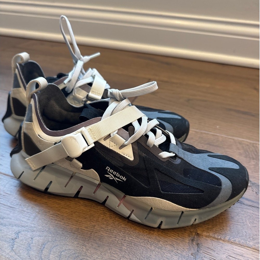 Reebok Zig Kinetica Low Top Running Sneakers Black Unisex Size 5.5