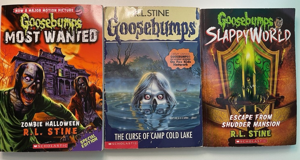 Goosebumps Lot Of 3. The Curse Of Camp Cold Lake, Most Wanted, Slappy World.