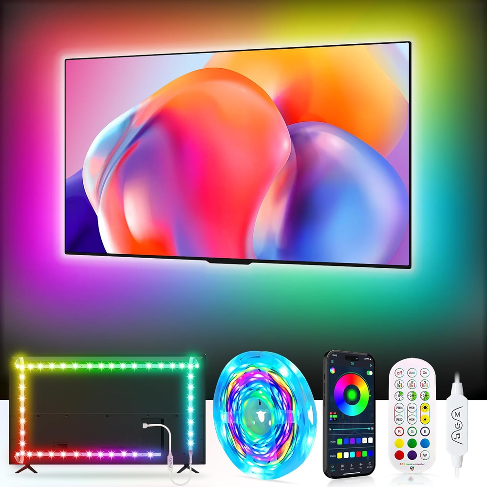 Smart TV LED Backlight Strip 9.84FT ICRGB for 23-43 Inch TVs with Remote Control