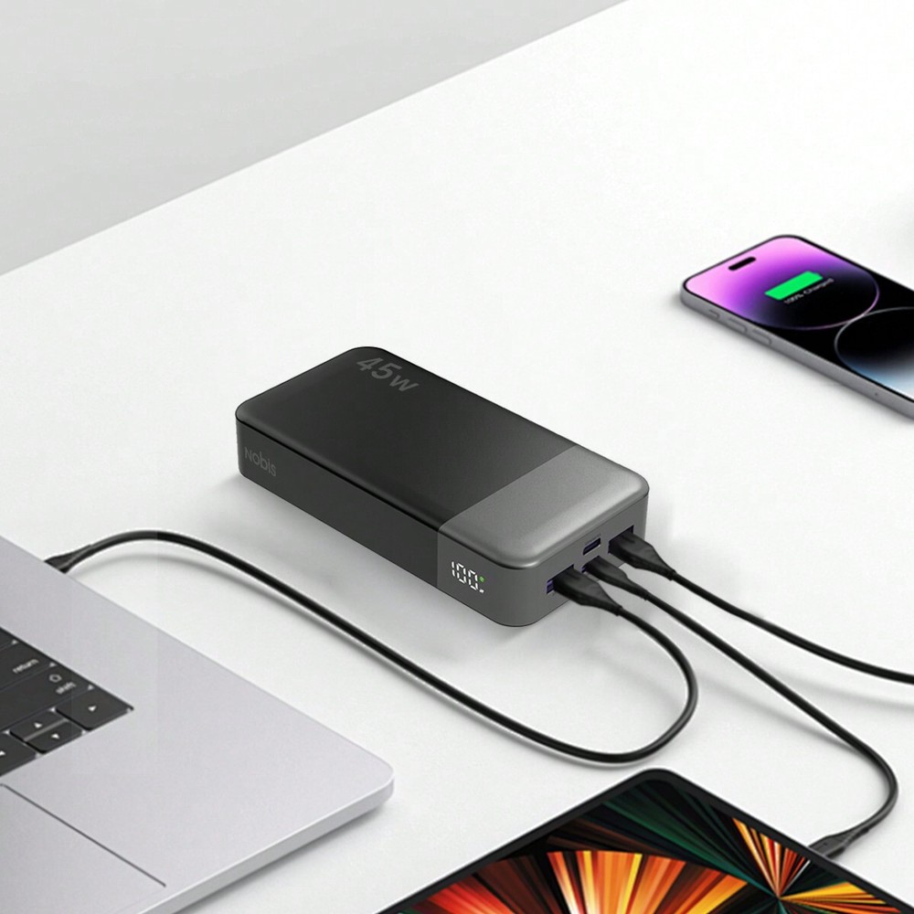 NOBIS 20000mAh 45W PD3.0 QC4.0 Fast Charging Power Bank Portable Charger