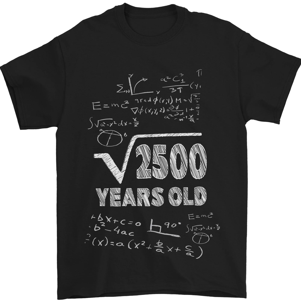50th Birthday 50 Year Old Geek Funny Maths Mens T-Shirt 100% Cotton