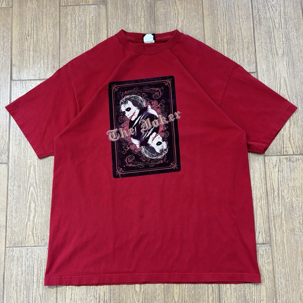 Y2K Vintage The Dark Knight The Joker Movie Promo T-Shirt 2008 Heath Ledger XL