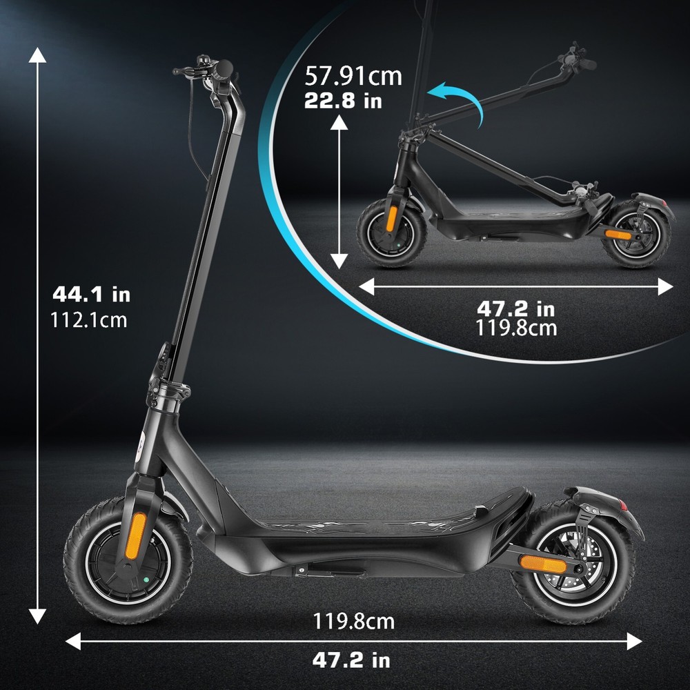 500W ADULT ELECTRIC SCOOTER LONG-RANGE FOLDING E-SCOOTER SAFE URBAN COMMUTER!
