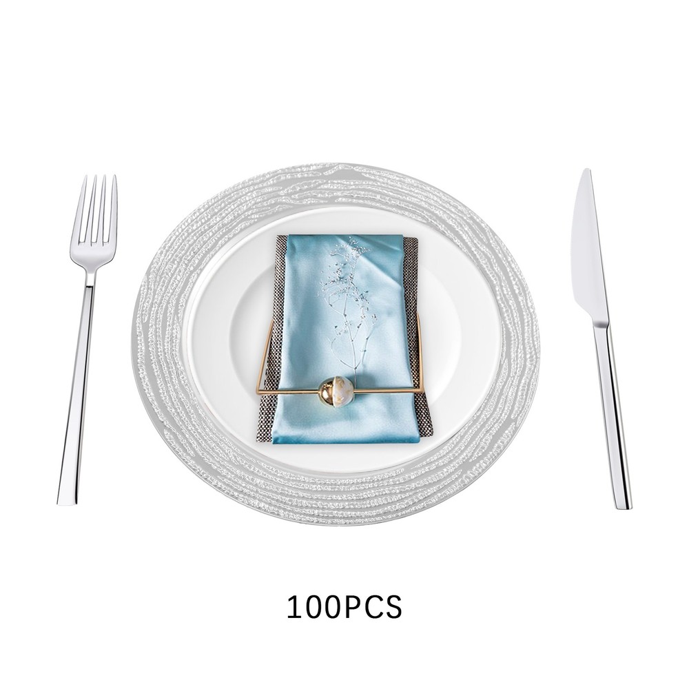 100 Pcs Antique Charger Plates, Dinner Charger Plates, Round Charger Plates