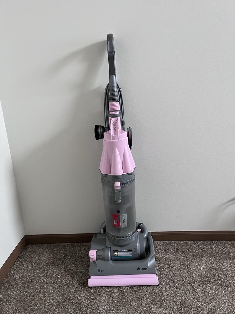 Dyson DC07 Pink Upright Vacuum Cleaner with 2 Attachments Tested Working
