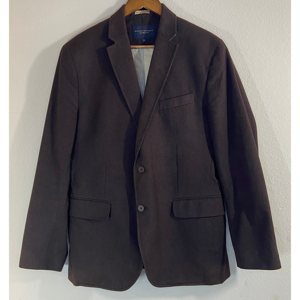 Banana Republic Tailored Fit Brown Corduroy Blazer Jacket Mens 42R