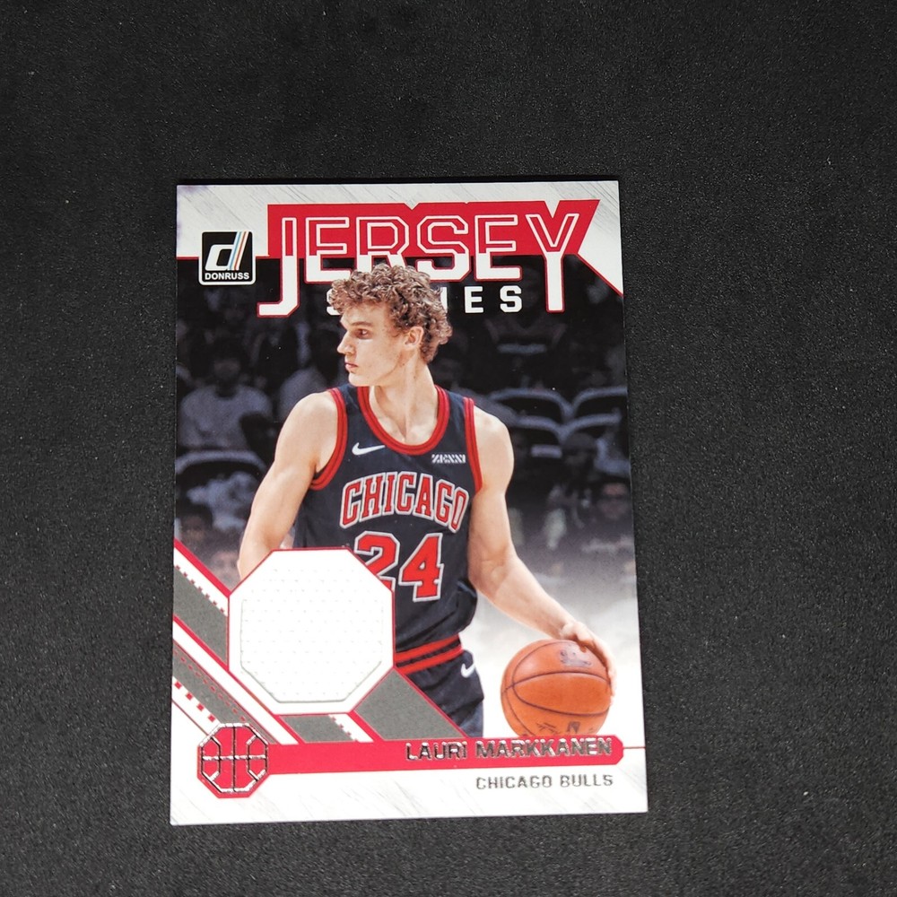 2020-21 Donruss Lauri Markkanen Jersey Card Chicago Bulls Utah Jazz JS-LMK