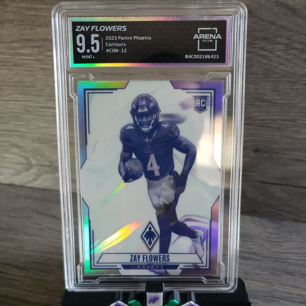 Zay Flowers Graded 9.5 Contours Silver Seismic