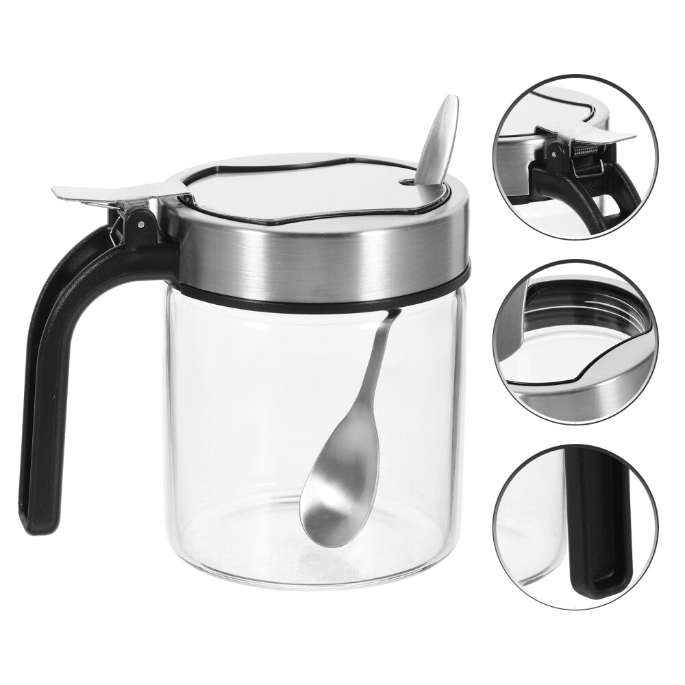 1pc Clear Glass Spice Jar for Kitchen Storage