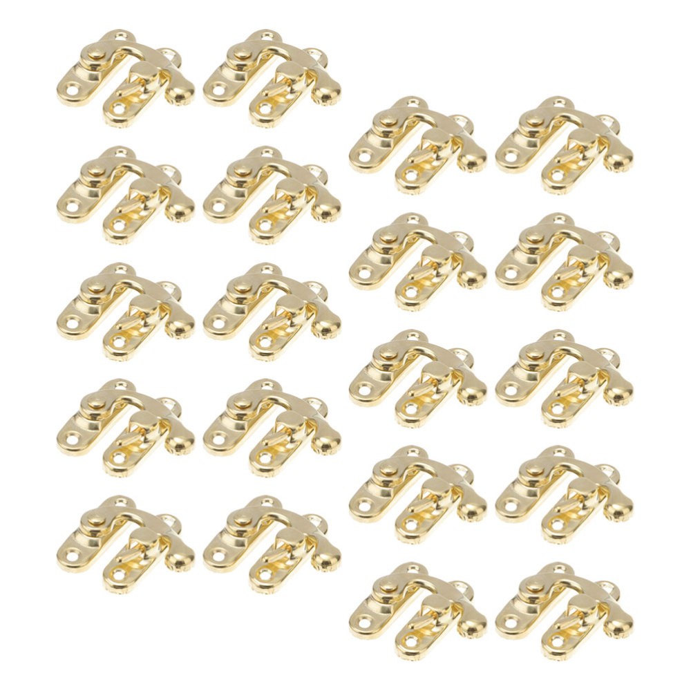 20 Pcs Wooden Box Lock Set for Closet Door Chest Cabinet Latch Hardware  