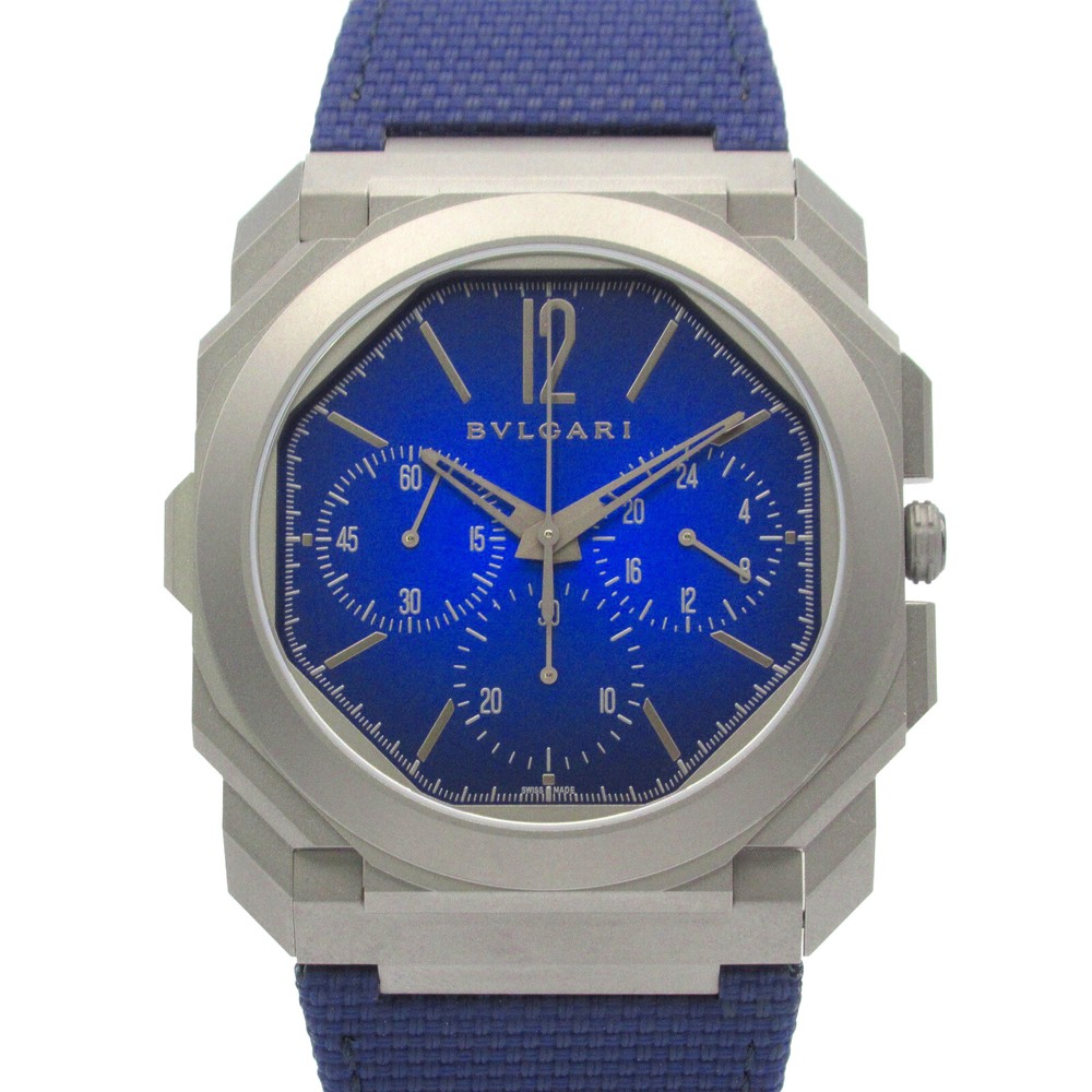 BVLGARI Octo Chronograph GMT Wrist Watch 103889 Automatic titanium Used mens