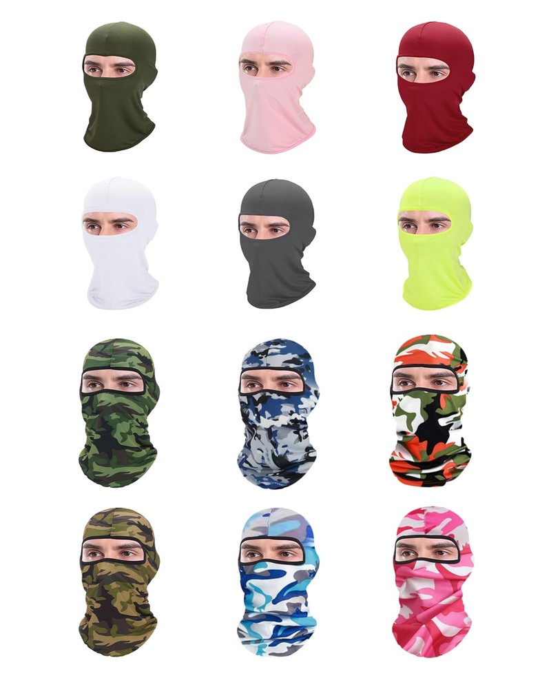 12 Pack Summer Cooling Balaclava Face Mask with UV Protection for Motorcycle & Outdoor