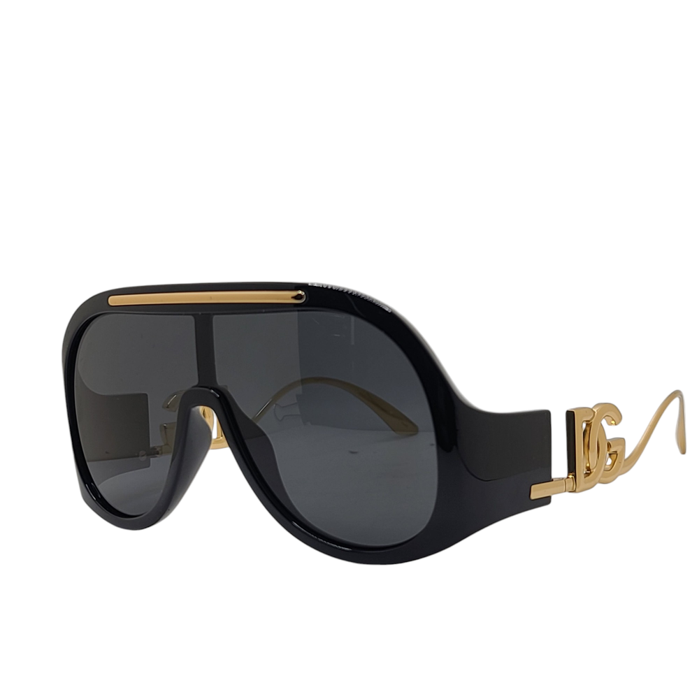 Dolce & Gabbana DG6202 501/87 Black/Dark Grey Lenses 28mm Women's Sunglasses