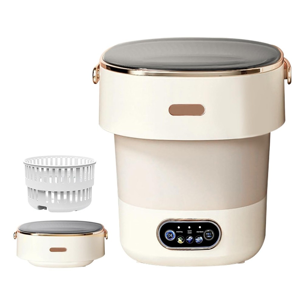 Portable Mini Washing Machine 15L with Upgraded Spin Basket for Compact Spaces