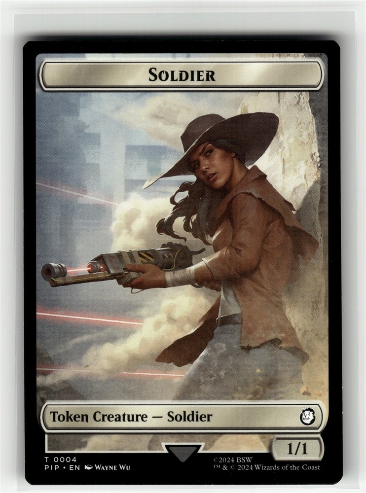 SOLDIER (0004) // TREASURE (0019) DOUBLE Fallout Commander #4//19 PIP(NM+)(MTG)
