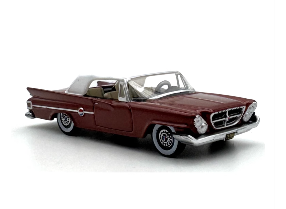 BN 1:87 1961 Chrysler 300 Convertible Classic Sports Model Diecast Metal Car