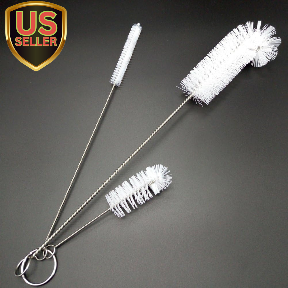 Living and Giving 3Pcs Set of Bottle Cleaning Brushes Kitchen Nylon Multifunc...