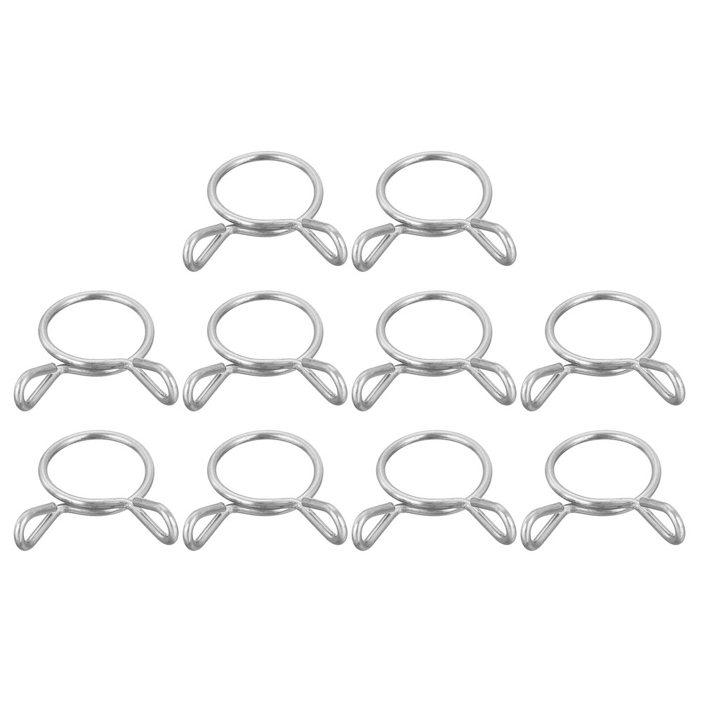 10 Pcs Fuel Line Hose Tubing Spring Clips 15.5mm Water Pipe Spring Clip Clamps