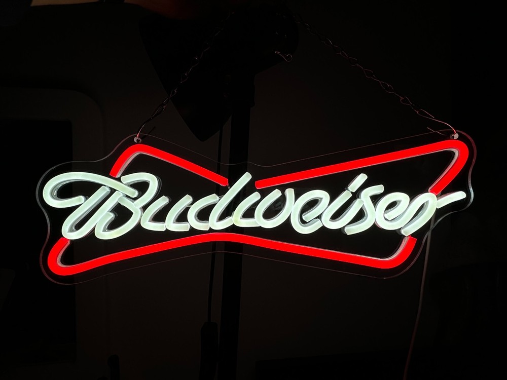 Budweiser Neon Sign Light Beer Sign Club Bar Pub Wall Decor Acrylic LED 17