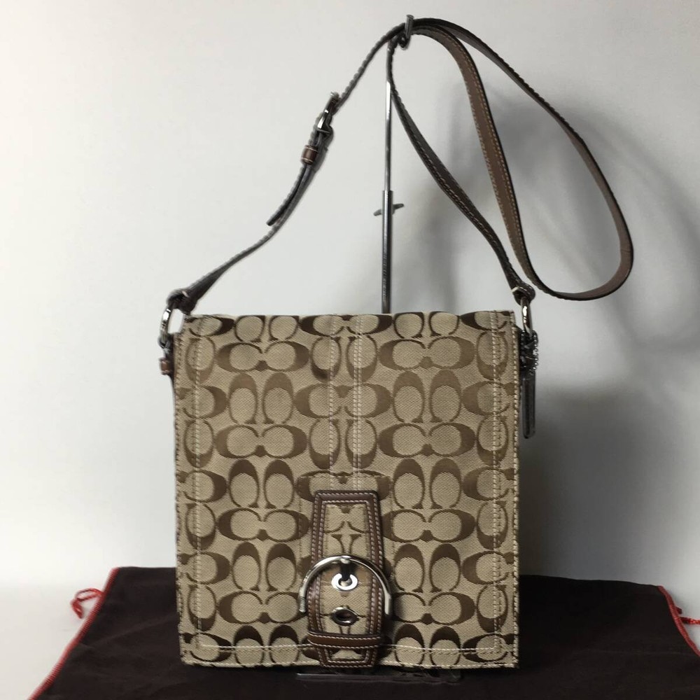 Coach Signature Brown Shoulder Bag 75B191